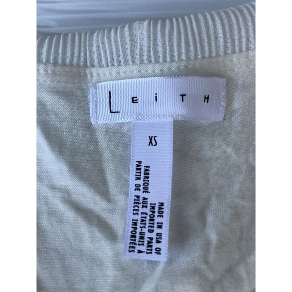 Leith Women's Ivory Pleat Surplice Wrap Dress Size XS - Picture 10 of 16